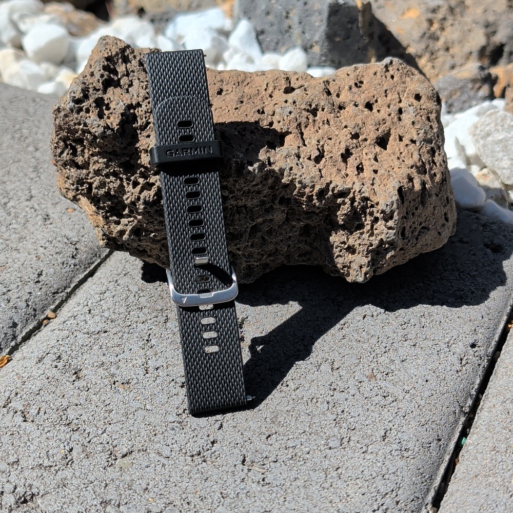 garmin Black Textured Silicone Watch Strap